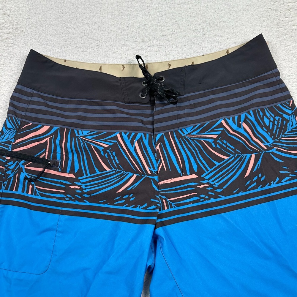Patagonia Board Shorts Mens 34 Stretch Planing Drawstring Summer Beach Surf Blue
